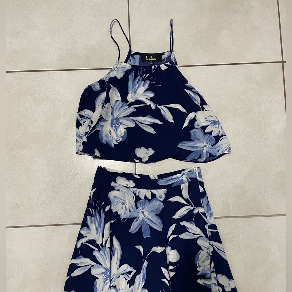 Lulus Floral print maxi skirt set